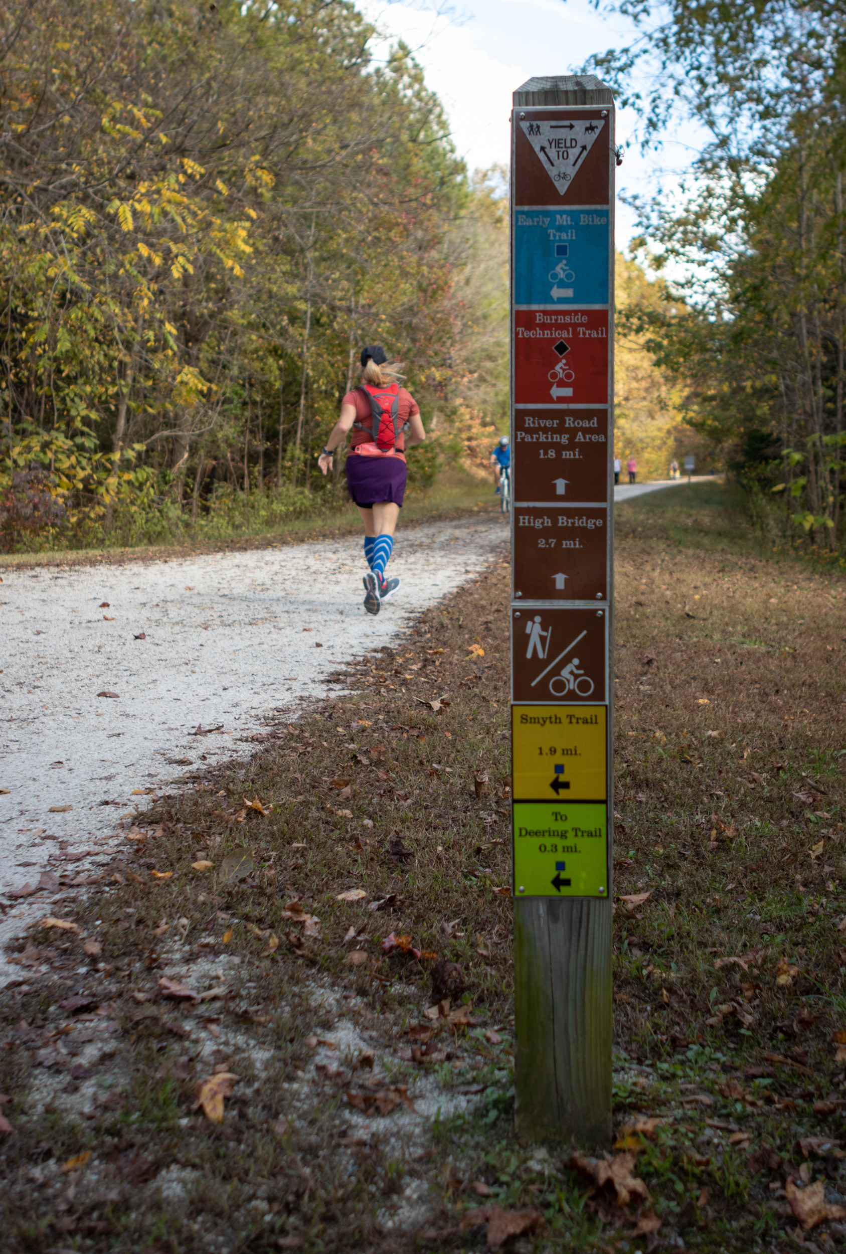 high bridge trail sign in the HBT state park