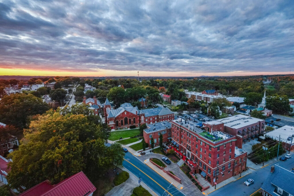 Aerial View of Catbird Rooftop Terrace