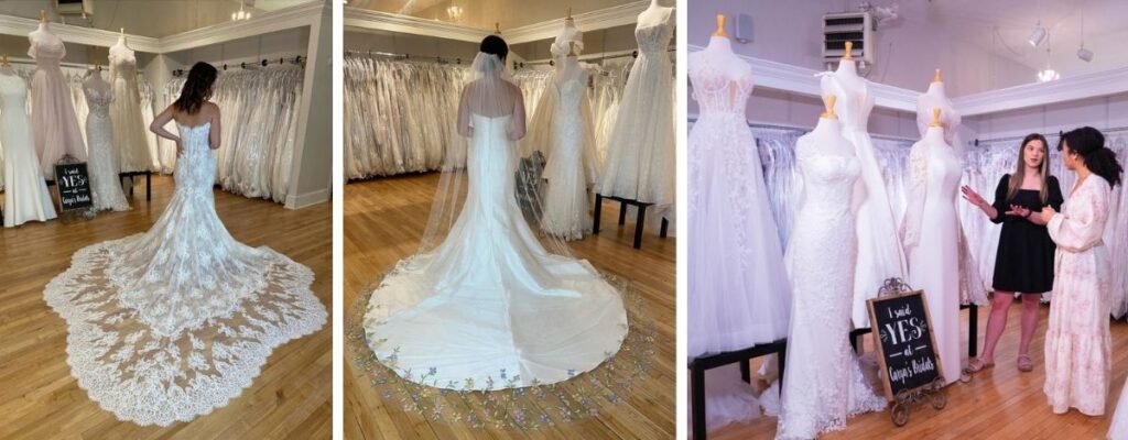wedding dress collage